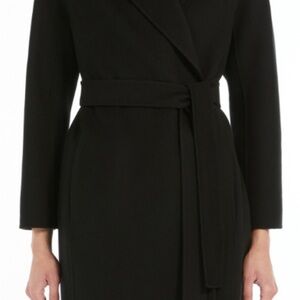 ‘S Max Mara Messi Black Wool Coat Size 6